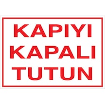 Kapyıkapalı Tutun Uyarı Tabelası - 50x70 Alüminyum Kompozit Panel - Ç12