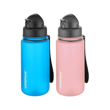 Uzspace 2'li Pipetli Tritan Matara Seti 400 Ml Fiftyfifty -3024seta Turkuaz-Pudra