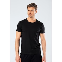 Cacharel Erkek Bisiklet Yaka T-shirt 2169/siyah Siyah