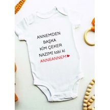 Babylimon Anneanneye Özel Baskılı Bebek Body Zıbın Beyaz - 132208689 Beyaz