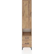 Arges Dolap 3 Raflı 2 Çekmeceli Tek Askılı 44x30x221 Çam-çam Çam
