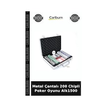Özel Üretim Oyun Hobi Eğlence Parti Metal Çantalı 200 Chipli Poker Oyunu Alk1500