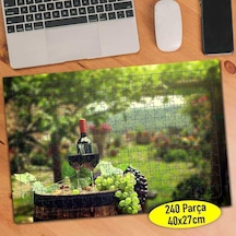 Toskana İtalya Kırmızı Üzüm Şarabı 240 Parça Puzzle Yapboz-8238