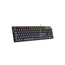 Rapidfire Red Switch Mekanik & Rainbow Rgb Aydınlatma 105 Tuşlu Mekanik Klavye - Siyah