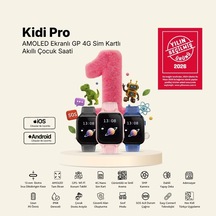 Kidi Pro Amoled Ekranlı Gps 4g Sim Kartlı Akıllı Çocuk Saati, 2ksw03 Panter Siyahı Yok