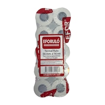 Yazar Kasa Pos Rulosu 56 Mm X 16 Mt Termal Rulo 10'lu Paket
