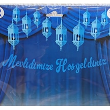 Mevlidimize Hoş Geldiniz Banner Yazı Mevlüt Süsleri Mavi