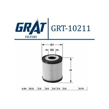 GRAT 10211 Yağ Filtresi Grande Punto / Astra H Vectra C Zafira B Sıgnum 1.9 Cdtı 1.9 Mtj Z19Dtl Z19Dth Z19Dtj