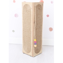 Femusa Kedi Tırmalama Tahtası Köşe Model Boncuk Detaylı