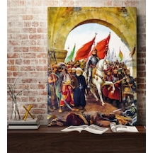 Bk Home İstanbul'un Fethi Fatih Sultan Mehmet Tasarımlı Kanvas Tablo 70x100cm-1