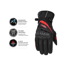 Scoyco Mtr83 Kırmızı Motosiklet Eldiveni Uzun Full Koruma Kışlık Waterproof Motorcu Eldiven Çok Renkli