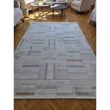 London Krem Multi Dekoratif Bambu Akrilik Yumuşak Modern Özel Ölçü Koridor Oturma Çocuk Odası Halısı 003-krem/multi
