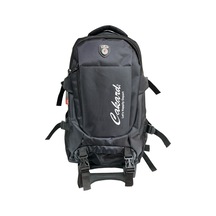 Siyah Ortopedik Unisex Çekçekli Tekerlekli Sırt Yolcu Dağcı Kamp Çantası 50 Litre 20inç Siyah