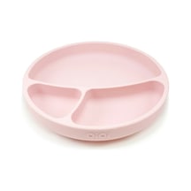 Oioi Porsiyon Vakum Tabanlı Silikon Tabak Pembe