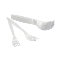 Roll-up Plastik Lüks Çatal 10'lu 5 Adet Çok Renkli