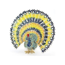 Swarovski Taşlı Tavuskuşu Model 7 Çok Renkli