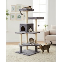 Pet Amazon Kedi Tırmalama Evi Platformu Antrasit