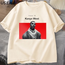 Flood Of Style Bu Kanye'nin Batı T Shirt Nedensel Pamuk Kısa Kollu Tee Komik Kanye'nin Vintage T Shir Haki