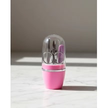 Mey İthalat Tırnak Bakım Manikür Pedikür Seti 4 Parça Pembe Kompakt Taşınabilir Tasarım 80948785