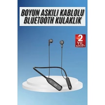 Mey İthalat 100 Saat Kablolu Boyun Askılı Dijital Göstergeli Bluetooth Kulaklığı