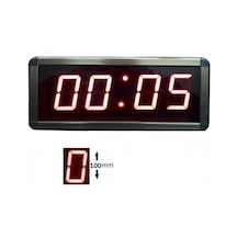 Dijital Duvar Saati Ve Derece Kasa Ölçüsü: 16x40 Cm - Kırmızı