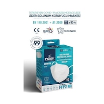 Musk Ffp2 Maske Beyaz Renk 10 Adet