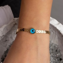 Altın Nazar Bileklik BLA09014 Sarı Altın