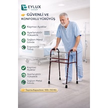 Eylux Hasta Yürüteci Walker Yürüteç 4 Ayaklı Metal 22 Mm Yürüteç Ayarlanabilir Boy Walking Aid Product