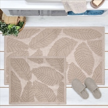 Soft Big Barg 2'li Banyo Paspası - Bej - 60x100 Cm + 50x60 Cm Çok Renkli