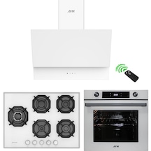 Eminçelik ve AFM Tech 22 386 Y+ FM7701 + FM3401 Ankastre Set Beyaz