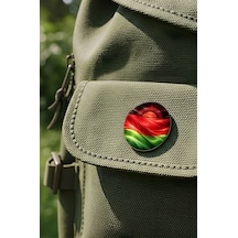 Malavi Malawi Abstract Ülke Bayraklı Buton Rozet - 44 MM 5 Adet Çok Renkli