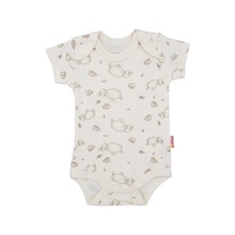 Tiffany Baby & Kids Tiffany Baby Lamb Organik Theme Yarım Kol Bebek Body 20008 Ekru