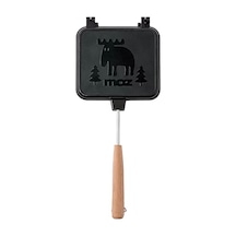 Çift Taraflı Sandviç Tavası Yapışmaz Izgara Kızartma Tavası Ekmek Tostu İçin Siyah