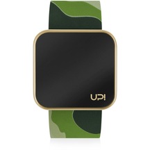 Upwatch Touch Matte Gold & green Camouflage + Unisex Kol Saati