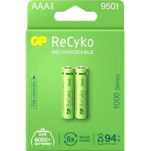 Gp Recyko 950 Mah R03 Aaa Şarjlı 2Li Pil Gp100Aaahce-2Eb2 Gprhc1