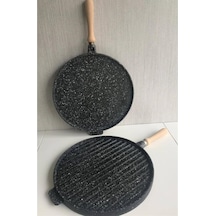 Ayrex Çift Taraflı Döküm Granit Gözleme Tavası 36cm Diğer