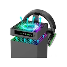 Ximistore9 Xbox Series X İçin Rgb Soğutma Fanı - 3 Seviye Hız Kontrolü, Ses Kulaklığı Tutucusu Ve Usb Portu İle Akıllı Isı Yönetimi Sistemi Diğer