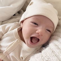 Naturaborn Gots Organik Sertifikalı Patikli Kroşetalı Bebek Uyku Bej