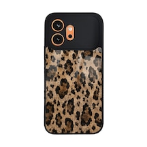 Honor 600 5g Kılıf Kamera Korumalı Desenli Zore Lusi Kapak - Kahve Leopar -