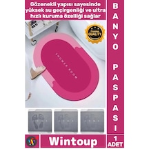 Paspas Nappa Deri Hızlı Kuruyan Banyo Mutfak Kauçuk Tabanlı Süper Su Emici Kaymaz Tabanlı Paspas Çok Renkli