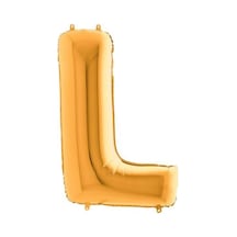 34 İnç L Gold Renk Harf Folyo Balon
