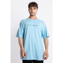 Adam Boxes Oversize O-yaka T-shirt Fmsuelto - Açık Mavi