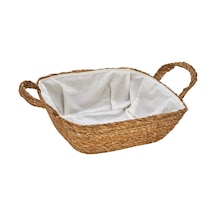 Casa Linda Hasır Ekmek Sepeti 28 X 28 X 10 Cm 4 Adet Çok Renkli