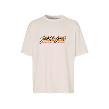 Bej Jack & Jones Erkek T-shirt 12255650 001