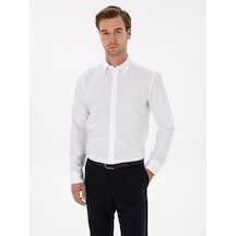 Cacharel Beyaz Slim Fit % 100 Pamuk Gömlek