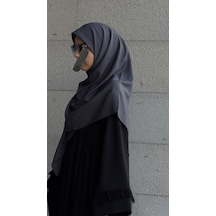 Qalortex Scarf Pamuklu Organik Modal Eşarp-antrasit