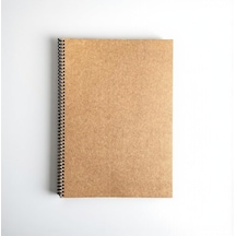 Tr Kareli Spiralli Not Defteri, A4 Boyut 21x29,7 Cm , 60 Yaprak, 90gr. Ivory Kağıt, Ofis İçin İdeal Kahverengi Ka Genel