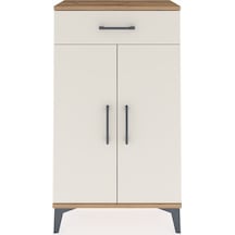 Arges Komodin 2 Raflı Tek Çekmeceli 2 Kapaklı 60x30x106 Çam-a... Çam