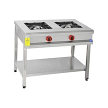 Himaksan Endüstriyel 90 X 50 Cm Doğalgazlı Taban Raflı 2 Gözlü Ocak