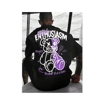 Tarzsokak Kod Trend Emrg Erkek Harfli Ve Teddy Bear Baskılı Yuvarlak Yaka Tişört S